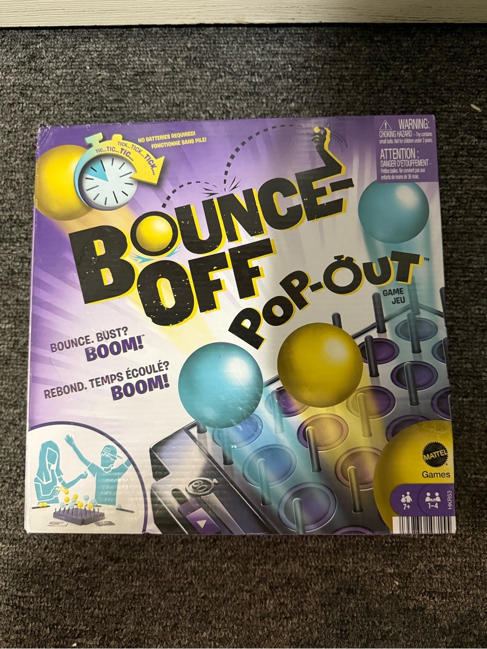 Mattel Bounce Off Pop-Out Game - Purple & Yellow